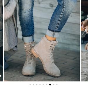 GISELLE FAUX SUEDE LACE UP BOOT